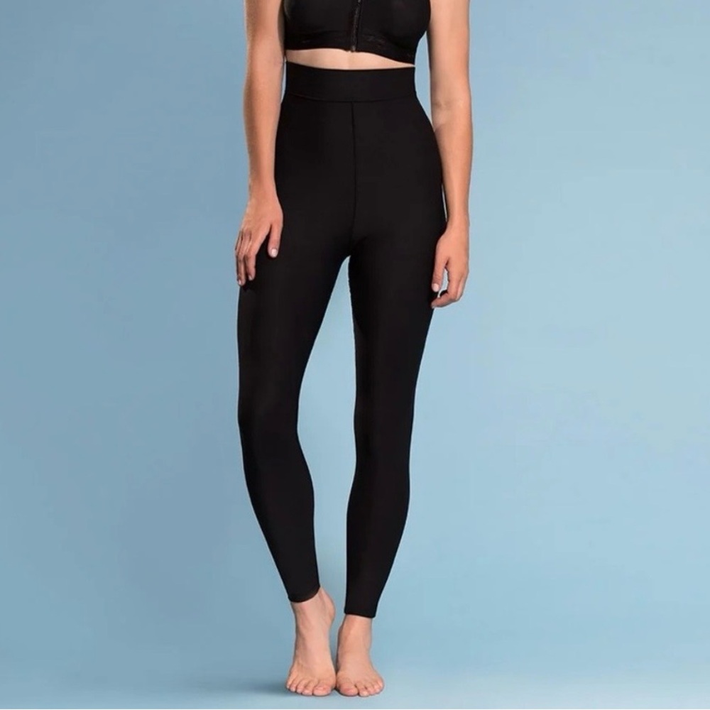 Marena Shape High Waisted Compression Body Sculpting Leggings - Black - Large